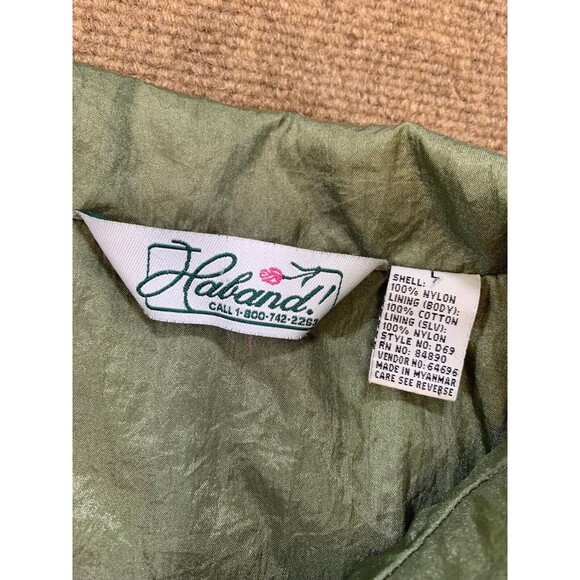 Vintage Haband Jacket Womans L Nylon Button Up Cotton Lined‎ Wind Breaker - Picture 7 of 7